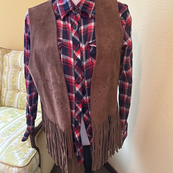 Vintage suede fringevest . 70’s? - Picture 1 of 4